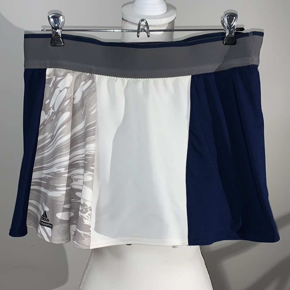 Adidas by Stella McCartney Navy White Gray Patterned Tennis Skort